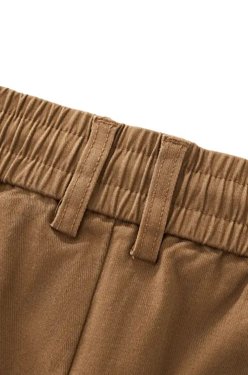 Barocco Apex Drawstring Men's Stretch Shorts - Khaki