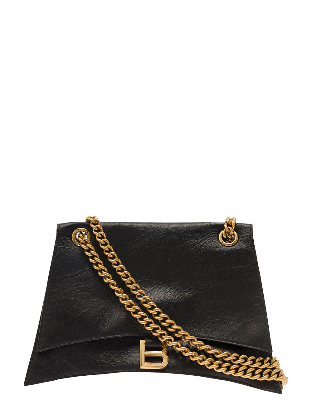 Balenciaga Black Shoulder Bag With B Logo Hardware