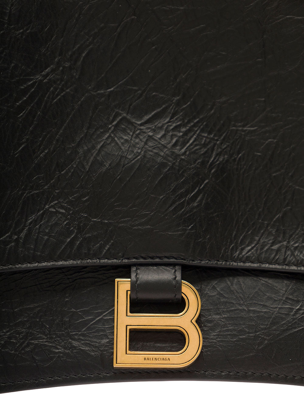 Balenciaga Black Shoulder Bag With B Logo Hardware