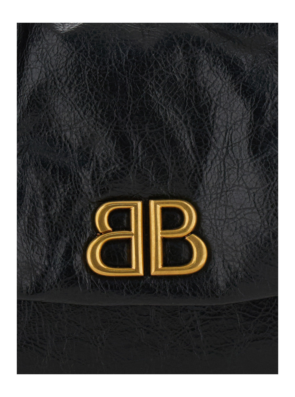 Balenciaga Black Leather Shoulder Bag With Chain