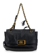Balenciaga Black Crossbody Bag With Logo Plaque