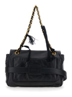 Balenciaga Black Crossbody Bag With Logo Plaque