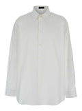 Balenciaga White Cotton Shirt With Pointed Collar