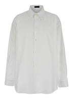 Balenciaga White Cotton Shirt With Pointed Collar