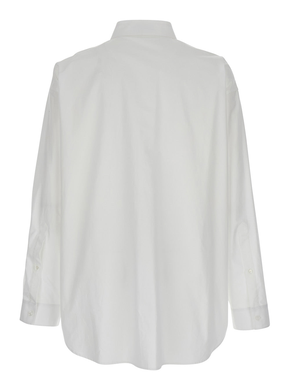 Balenciaga White Cotton Shirt With Pointed Collar