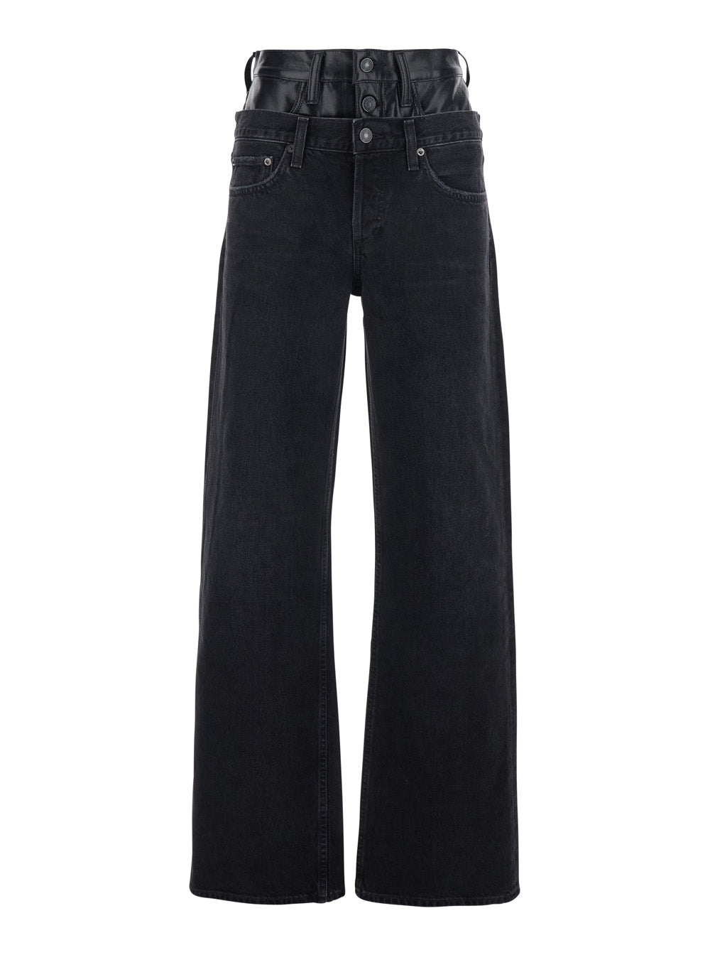 Jeans Elson Double Waist Black Denim