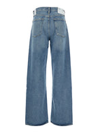 Jeans Asymmetrical Wide-Leg Blue Denim
