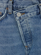 Jeans Asymmetrical Wide-Leg Blue Denim