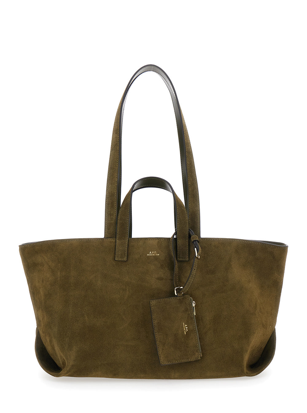 Tote Bag Le Drummer Green Suede