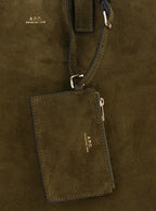 Tote Bag Le Drummer Green Suede
