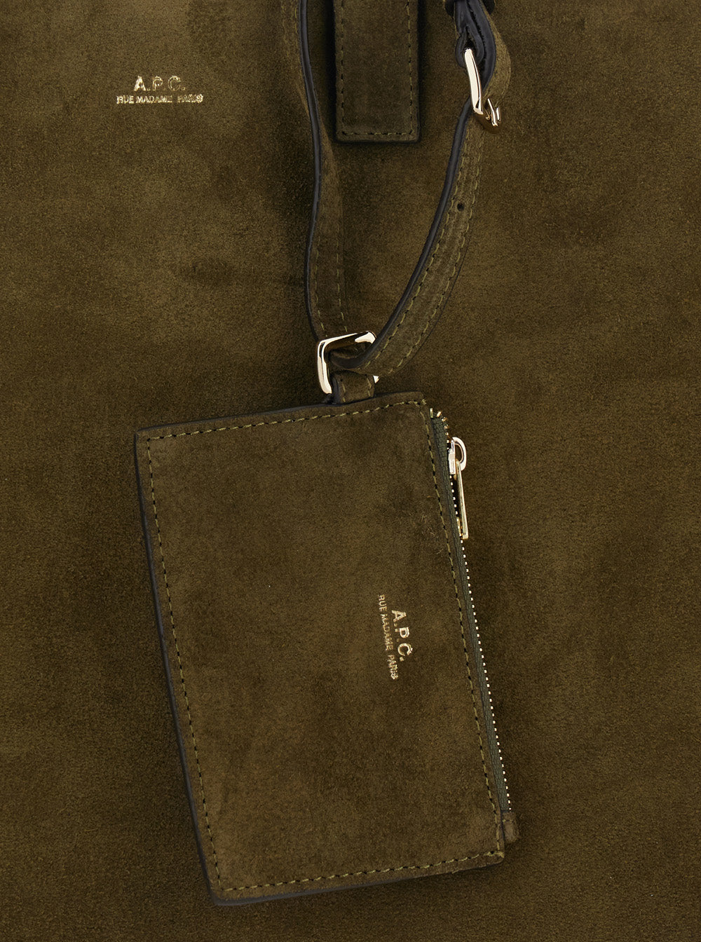 Tote Bag Le Drummer Green Suede