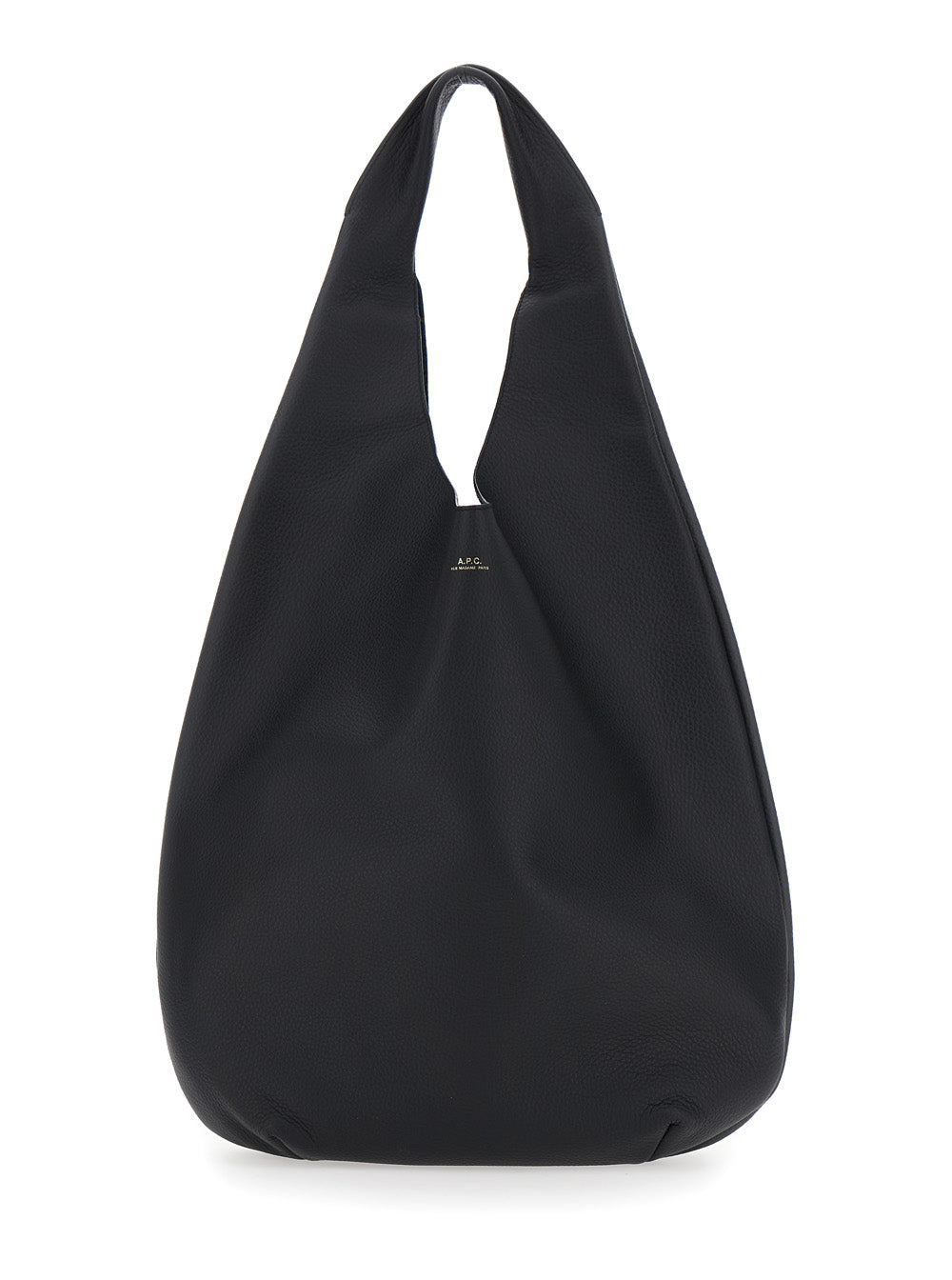 Handbag Le Neige Black Crinkled Leather