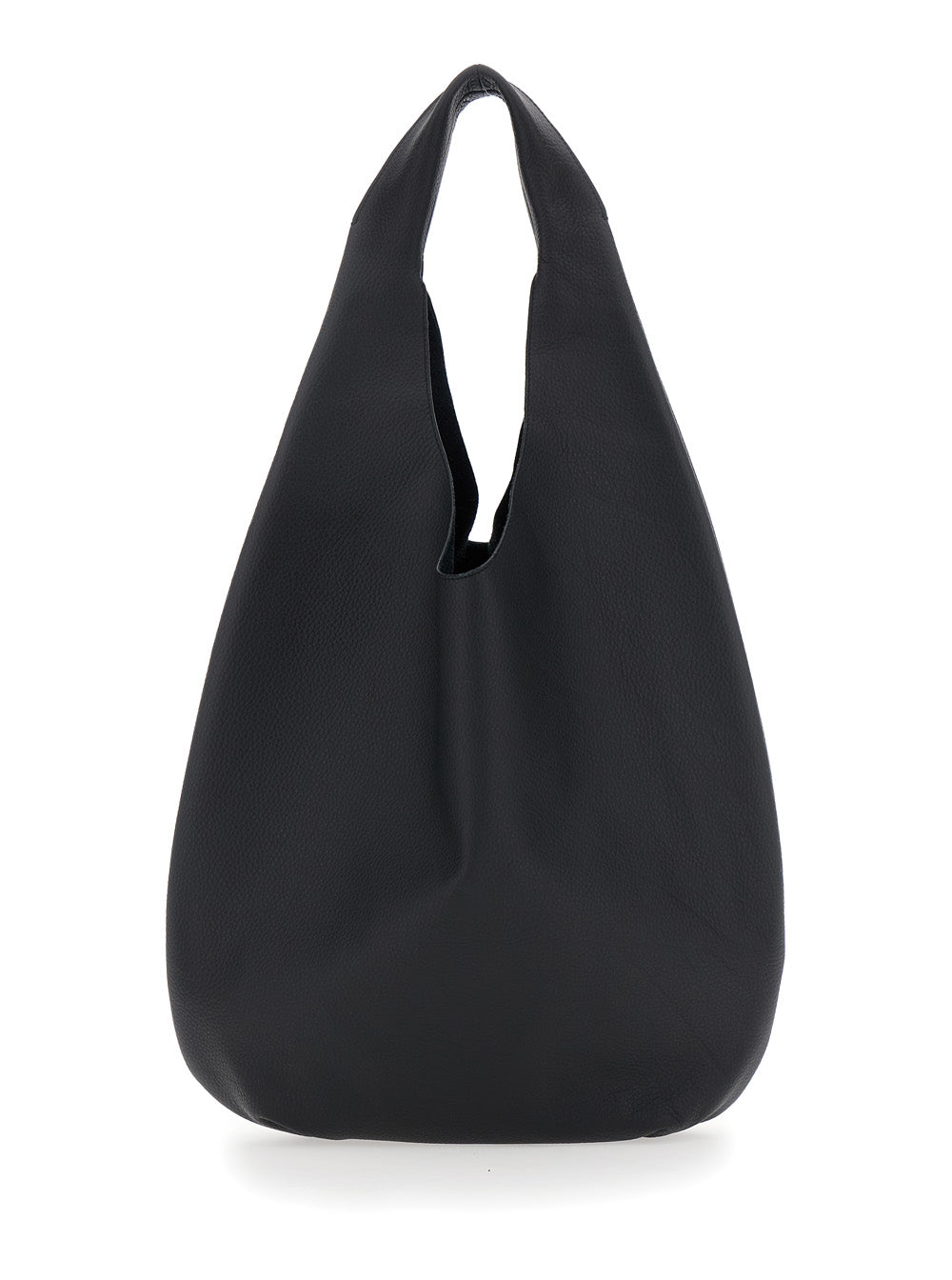 Handbag Le Neige Black Crinkled Leather