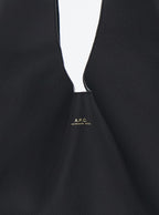 Handbag Le Neige Black Crinkled Leather
