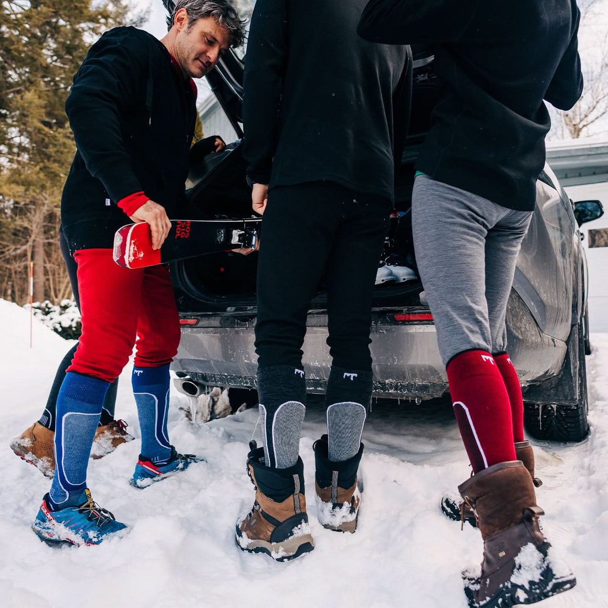 Merino Wool Snowboard Socks - Light Cushion - Over The Calf