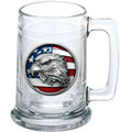 Eagle Head w/ Flag Stein, 15 oz