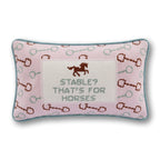 Stable Needlepoint Pillow