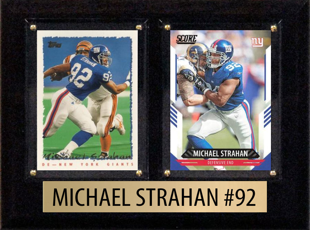 Michael Strahan Score Donruss 2025 2024  2 Card 6" x 8" Plaque New York Giants