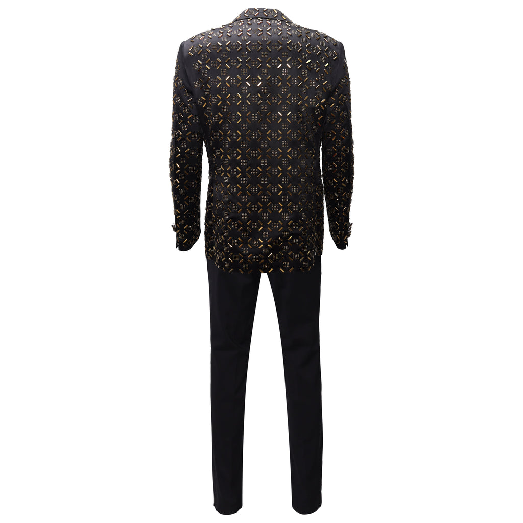 Barocco Golden Edge Men's Suit - Black/Gold