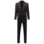 Barocco Golden Edge Men's Suit - Black/Gold