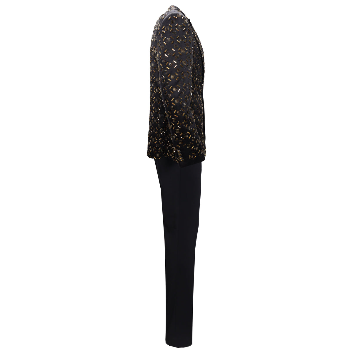 Barocco Golden Edge Men's Suit - Black/Gold