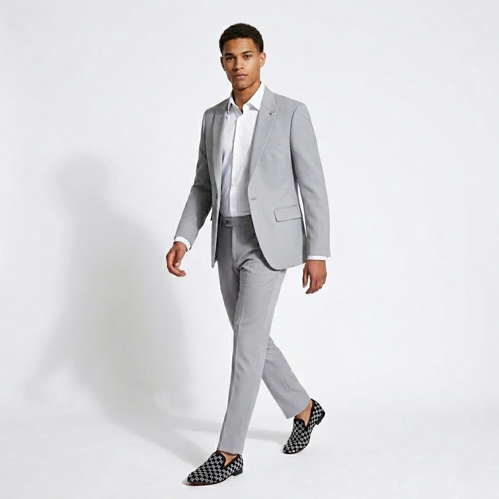 Barocco Essence Signature Men's Suit - Grey