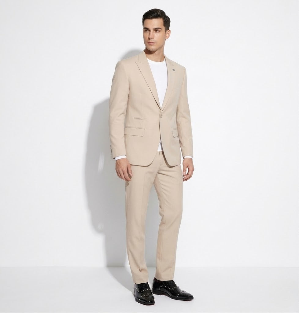 Barocco Essence Signature Men's Suit - Khaki
