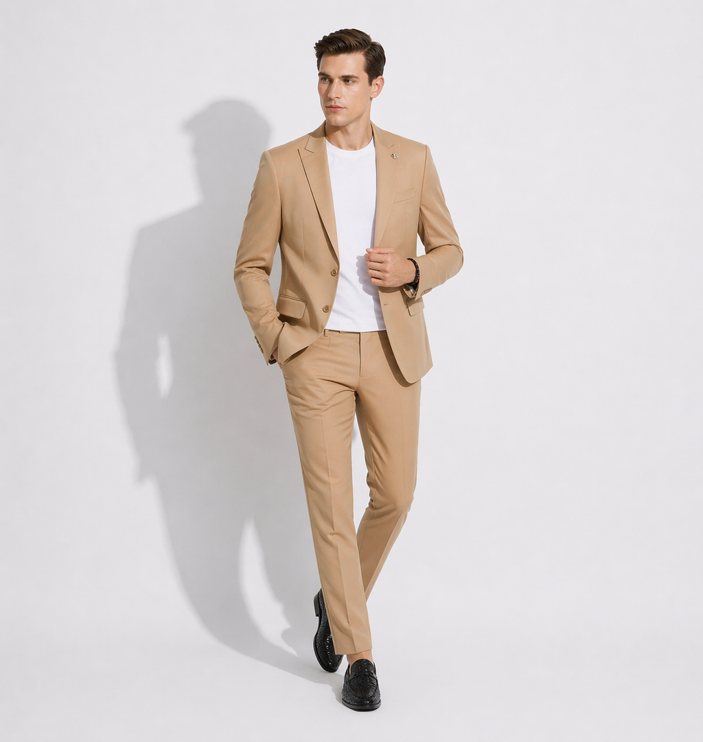 Barocco Essence Signature Men's Suit - Tan