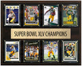 Green Bay Packers Super Bowl XLVI 45 Champions 12" x 15" Eight-Card Plaque Aaron Rodgers Donruss Topps