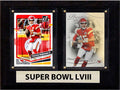 Super Bowl LVIII Patrick Mahomes Kansas City Chiefs 2023 2 Card Plaque