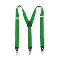 Green Clip-On Unisex Suspenders