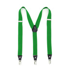 Green Clip-On Unisex Suspenders