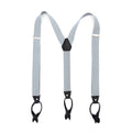 Grey Unisex Button End Suspenders