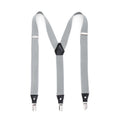 Grey Clip-On Unisex Suspenders