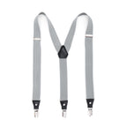 Grey Clip-On Unisex Suspenders
