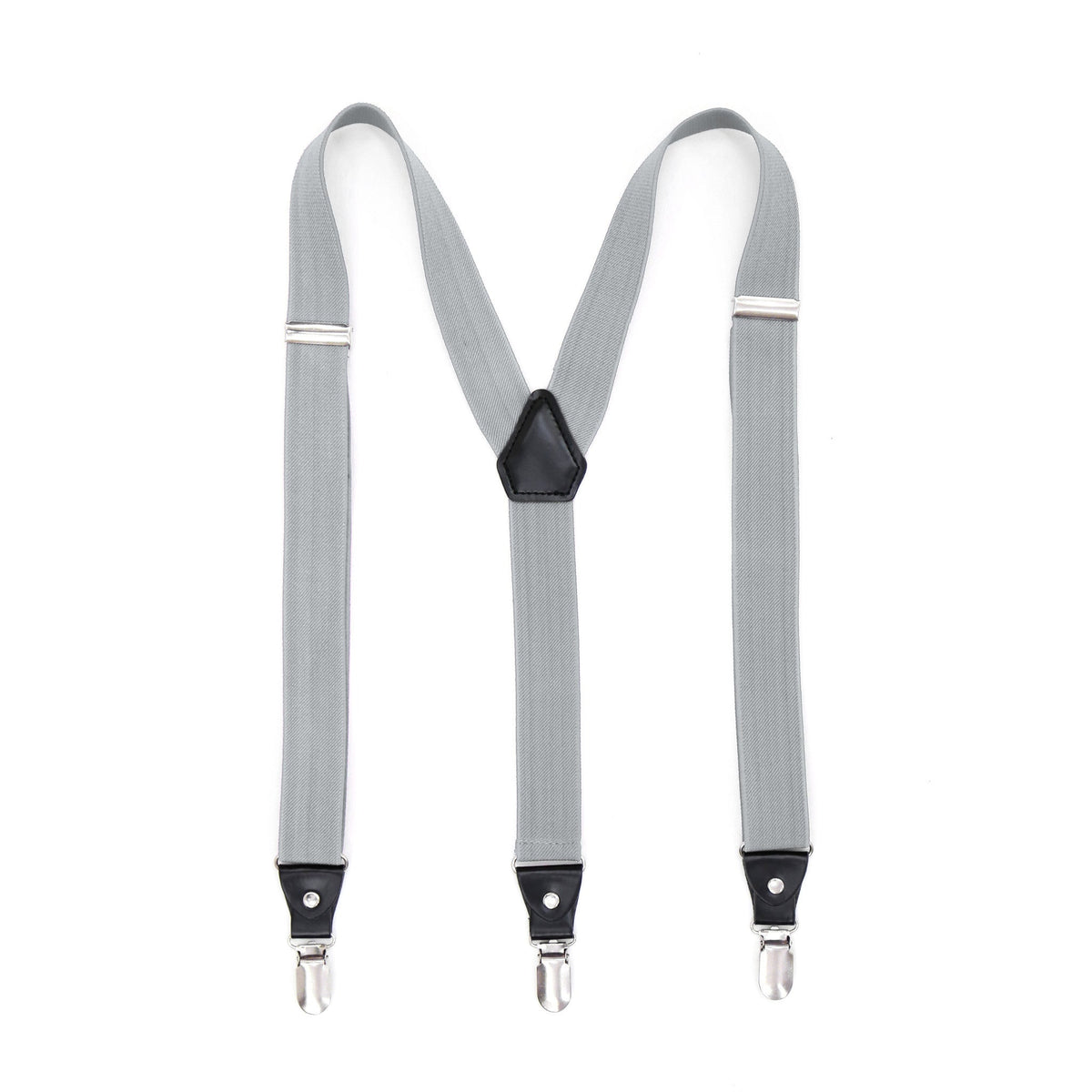 Grey Clip-On Unisex Suspenders