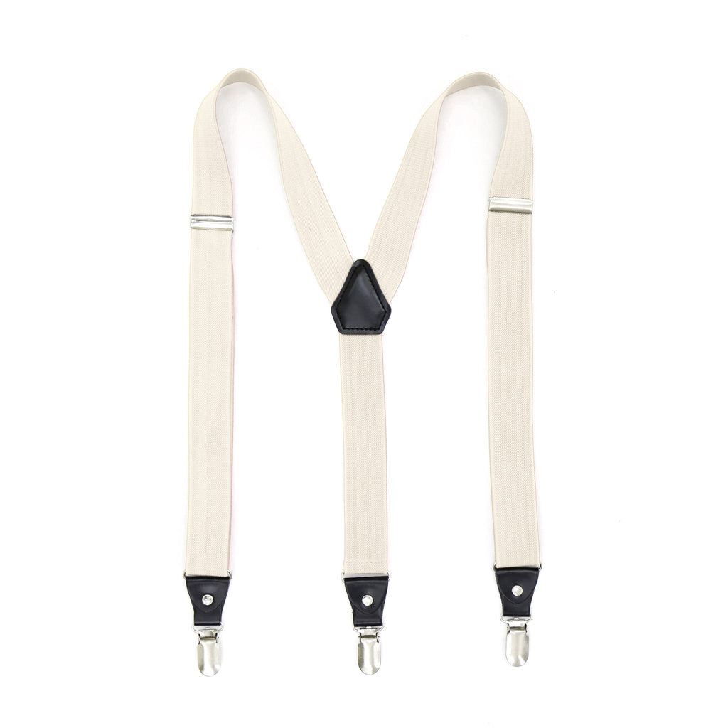 Off-White Clip-On Unisex Suspenders