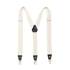 Off-White Clip-On Unisex Suspenders