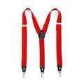 Red Clip-On Unisex Suspenders