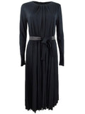 Marella Women Zufolo Pleated MIDI Dress Black Size M