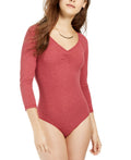 Self Esteem Junior's Long Sleeve Bodysuit Pink Size Large