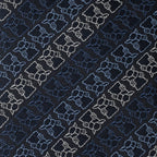 Star Wars Grogu Outline Striped Navy Tie