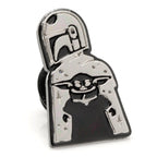 Star Wars Mandalorian and Grogu Gray Dress Socks and Lapel Pin Gift Set