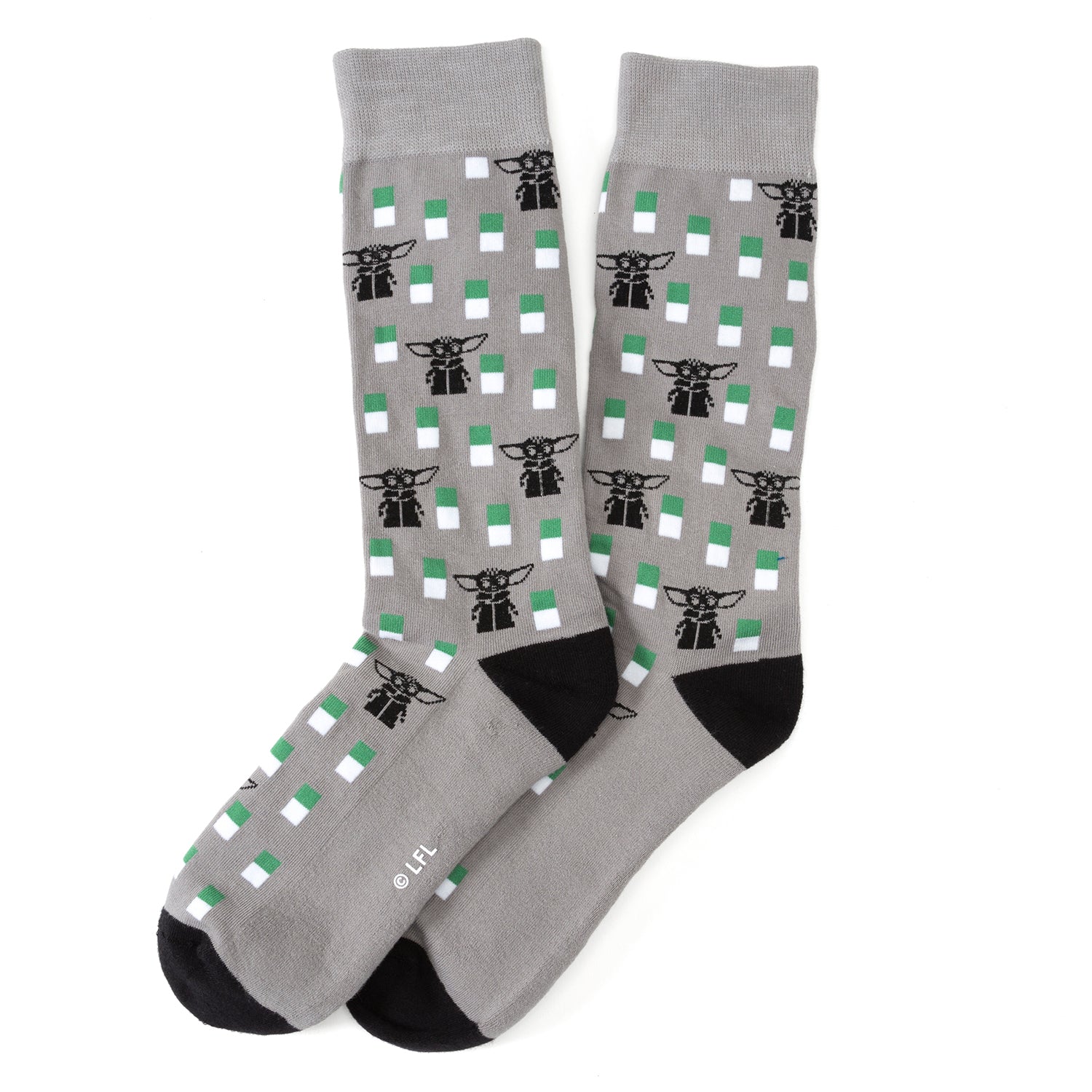 Star Wars Mandalorian Dress Socks 3-Pack and Mythosaur Lapel Pin Gift Set