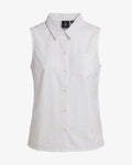 Women's Sleeveless Woven Top - White