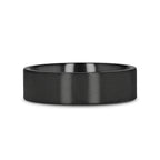 SAN BERNARDINO Brushed Finish Flat Black Titanium Men’s Wedding Band - 6mm & 8mm