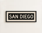 Framed San Diego California Bus Scroll