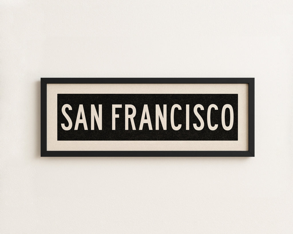 Framed San Francisco California Bus Scroll