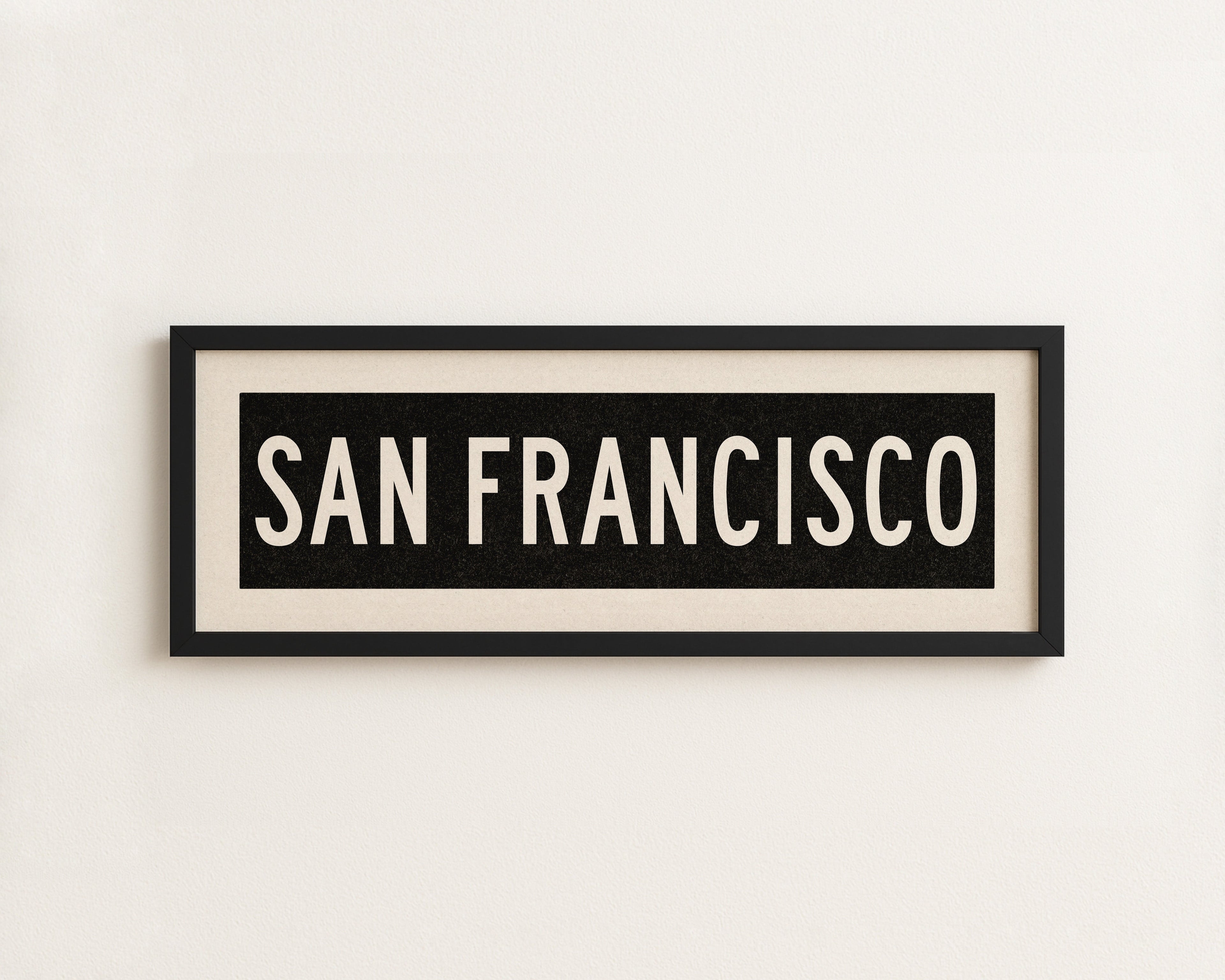 Framed San Francisco California Bus Scroll