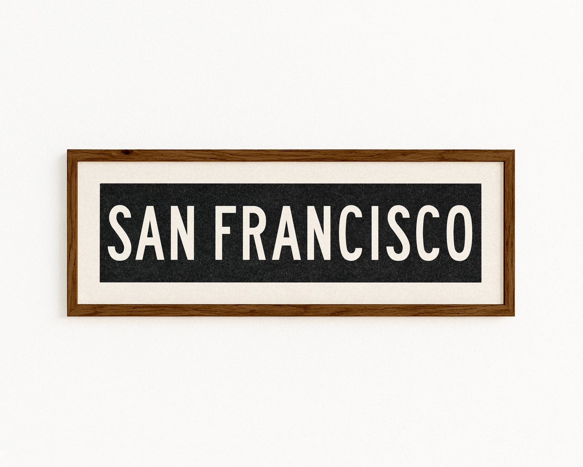 Framed San Francisco California Bus Scroll